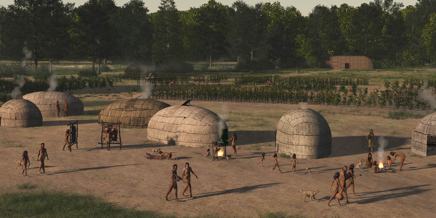 Woodland Indian village